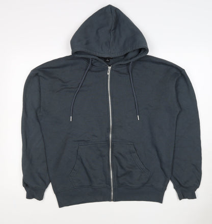 PrettyLittleThing Women Black XS Full Zip Hooded Fleece Hoodie Pockets