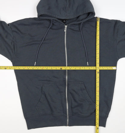 PrettyLittleThing Women Black XS Full Zip Hooded Fleece Hoodie Pockets