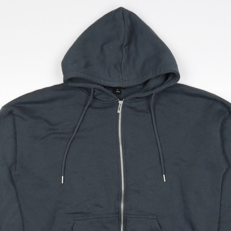 PrettyLittleThing Women Black XS Full Zip Hooded Fleece Hoodie Pockets