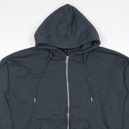 PrettyLittleThing Women Black XS Full Zip Hooded Fleece Hoodie Pockets