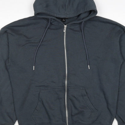 PrettyLittleThing Women Black XS Full Zip Hooded Fleece Hoodie Pockets