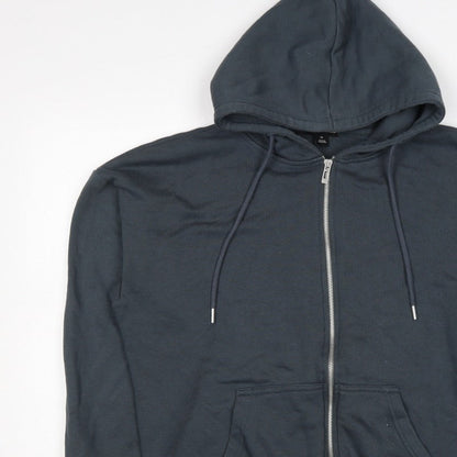 PrettyLittleThing Women Black XS Full Zip Hooded Fleece Hoodie Pockets