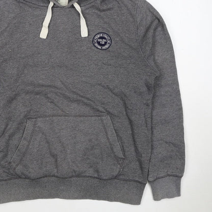 Soulcal & Co Men Grey 2XL Pullover Hoodie Logo Kangaroo Pocket