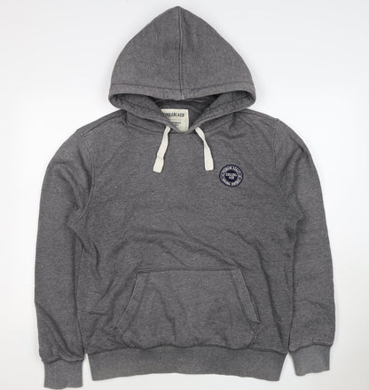 Soulcal & Co Men Grey 2XL Pullover Hoodie Logo Kangaroo Pocket