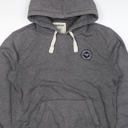 Soulcal & Co Men Grey 2XL Pullover Hoodie Logo Kangaroo Pocket