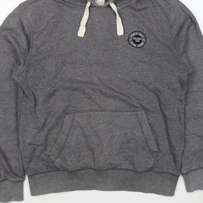 Soulcal & Co Men Grey 2XL Pullover Hoodie Logo Kangaroo Pocket