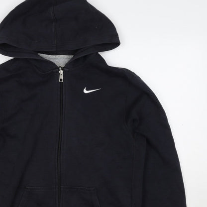 Nike Men's Black XL Full Zip Hooded Logo Hoodie Pockets