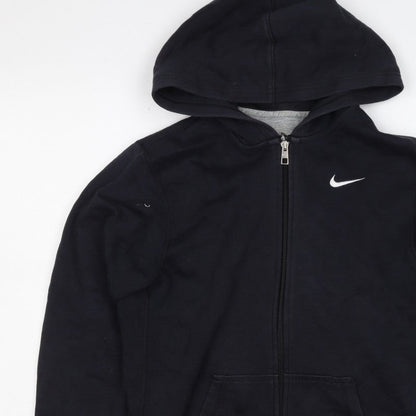 Nike Men's Black XL Full Zip Hooded Logo Hoodie Pockets