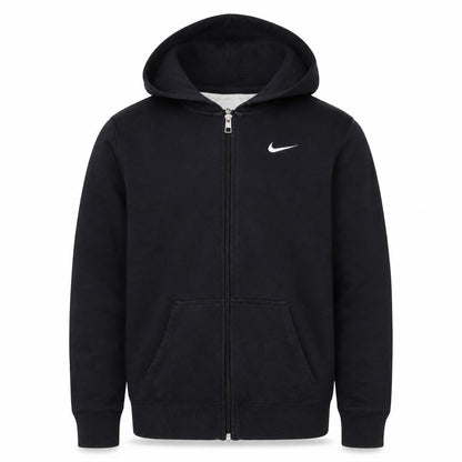 Nike Men's Black XL Full Zip Hooded Logo Hoodie Pockets