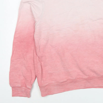 Marks & Spencer Women Pink Ombre M Pullover Crew Neck Sweatshirt