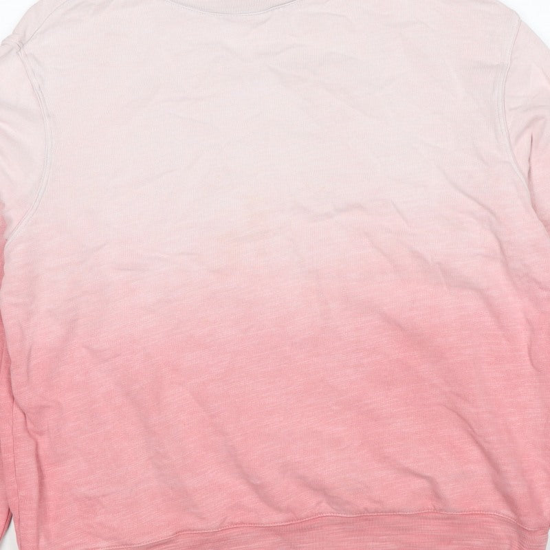 Marks & Spencer Women Pink Ombre M Pullover Crew Neck Sweatshirt
