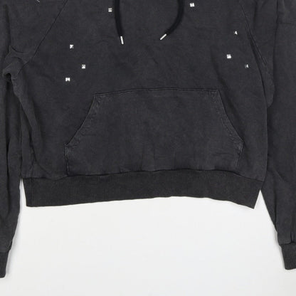 Clockhouse Women’s Black M Studded Pullover Hoodie Cotton