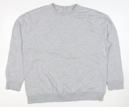 Marks and Spencer Women Grey Size 16 Crew Neck Pullover Sweatshirt