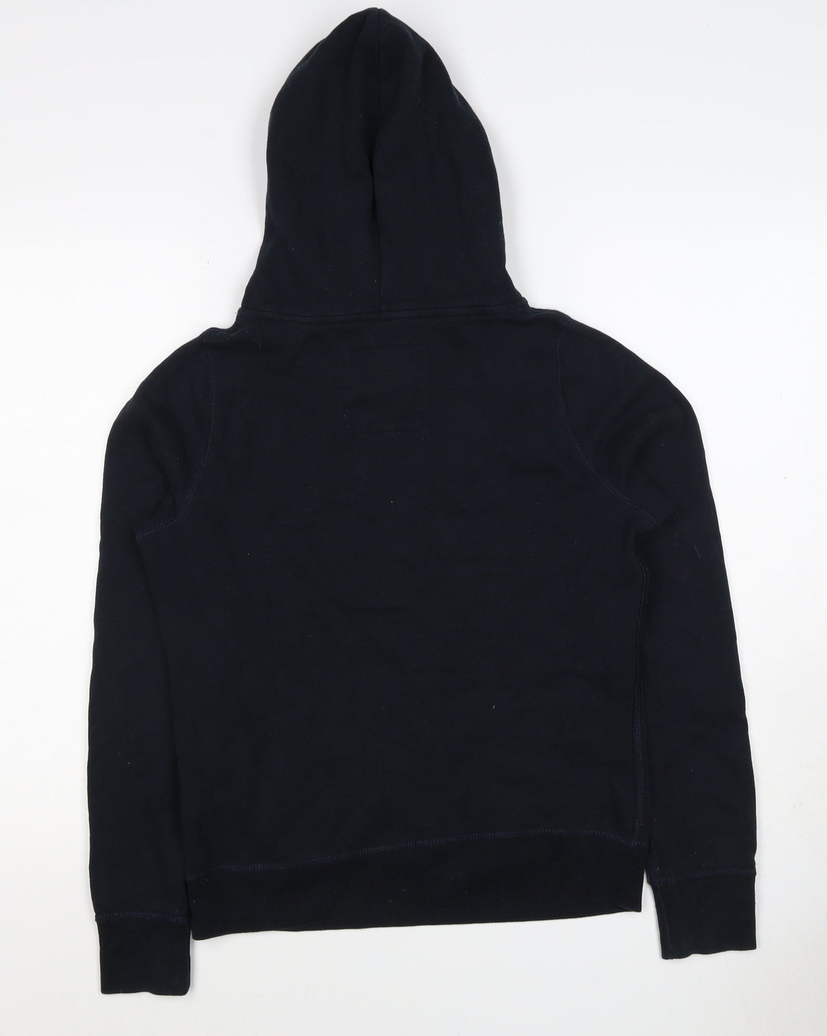 Hollister Women Black Pink Logo Pullover Hoodie M Hooded Fleece