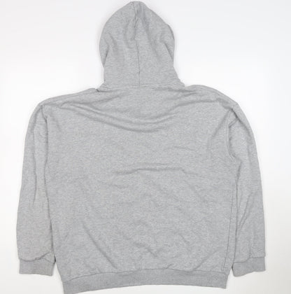 adidas Terrex Men’s Grey L Pullover Hooded Hiking Hoodie Logo