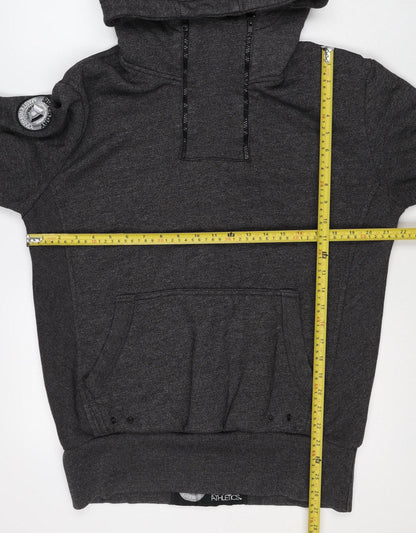 Superdry Men’s Grey XL Hooded Pullover Fleece Sweatshirt Zip Pocket