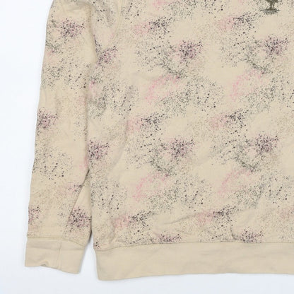 Blend Unisex Adults Beige M Pullover Sweatshirt Splatter Print