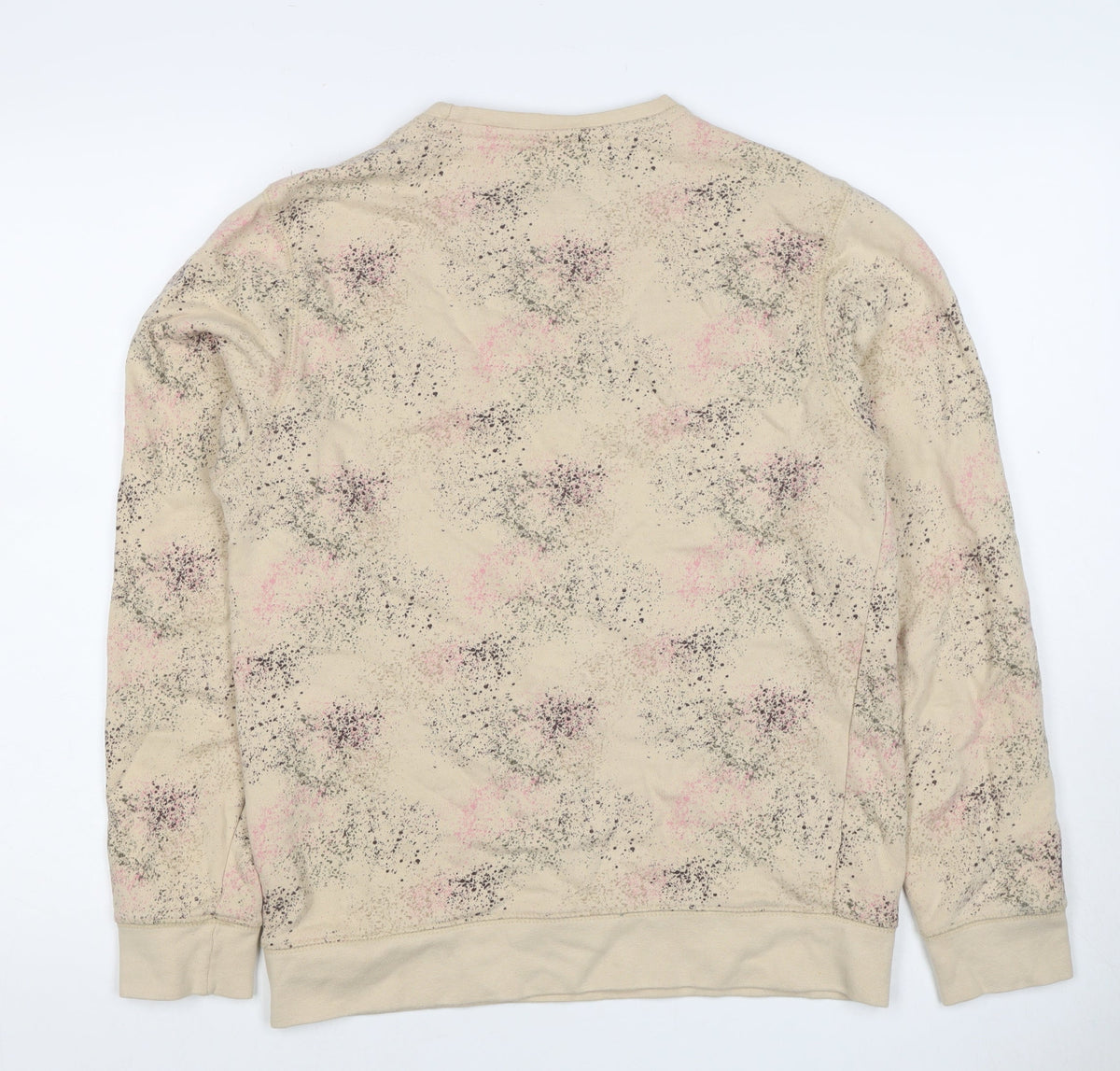 Blend Unisex Adults Beige M Pullover Sweatshirt Splatter Print
