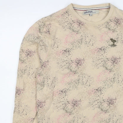 Blend Unisex Adults Beige M Pullover Sweatshirt Splatter Print
