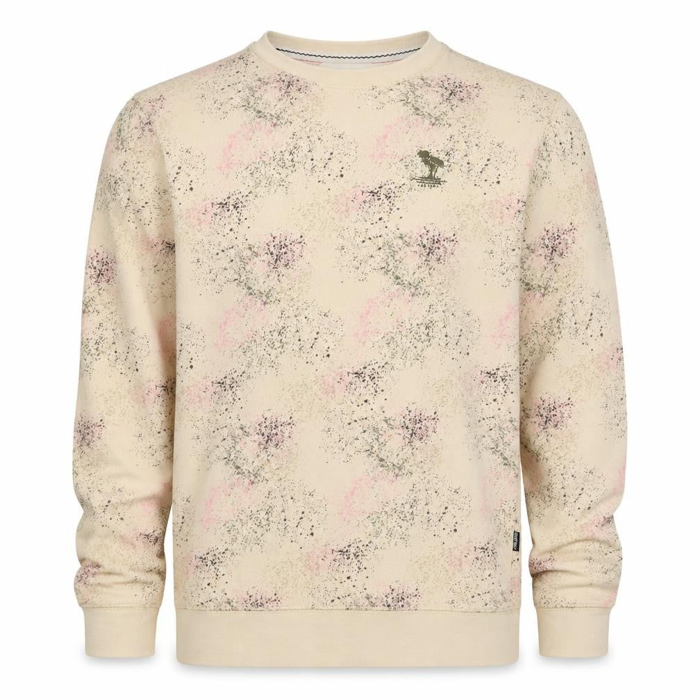 Blend Unisex Adults Beige M Pullover Sweatshirt Splatter Print