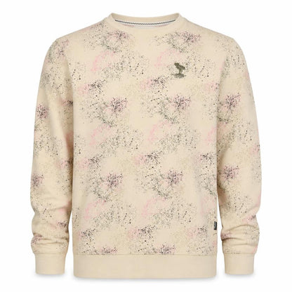 Blend Unisex Adults Beige M Pullover Sweatshirt Splatter Print