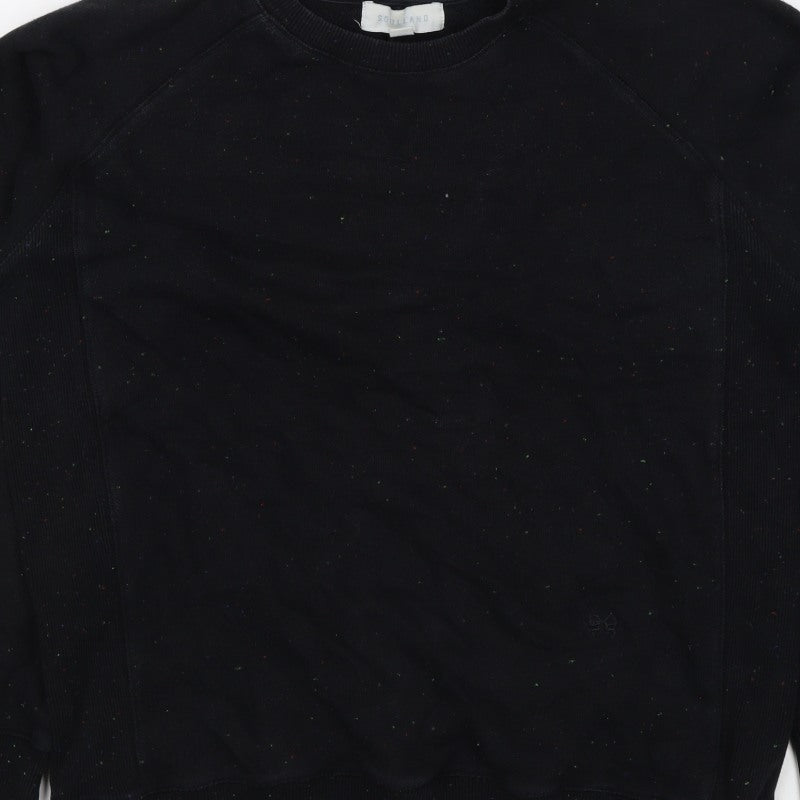 Soulland Men’s Black L Crew Neck Pullover Sweatshirt Logo