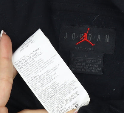 Jordan Girls Black Logo Pullover Hoodie Age 9 Years Fleece