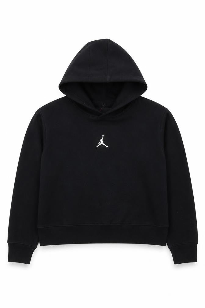 Jordan Girls Black Logo Pullover Hoodie Age 9 Years Fleece