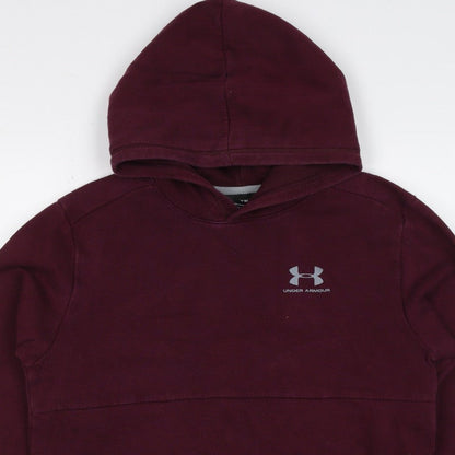Under Armour Boys Purple XL ColdGear Logo Pullover Hoodie