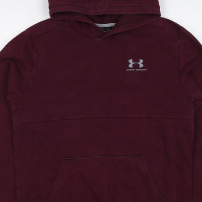 Under Armour Boys Purple XL ColdGear Logo Pullover Hoodie