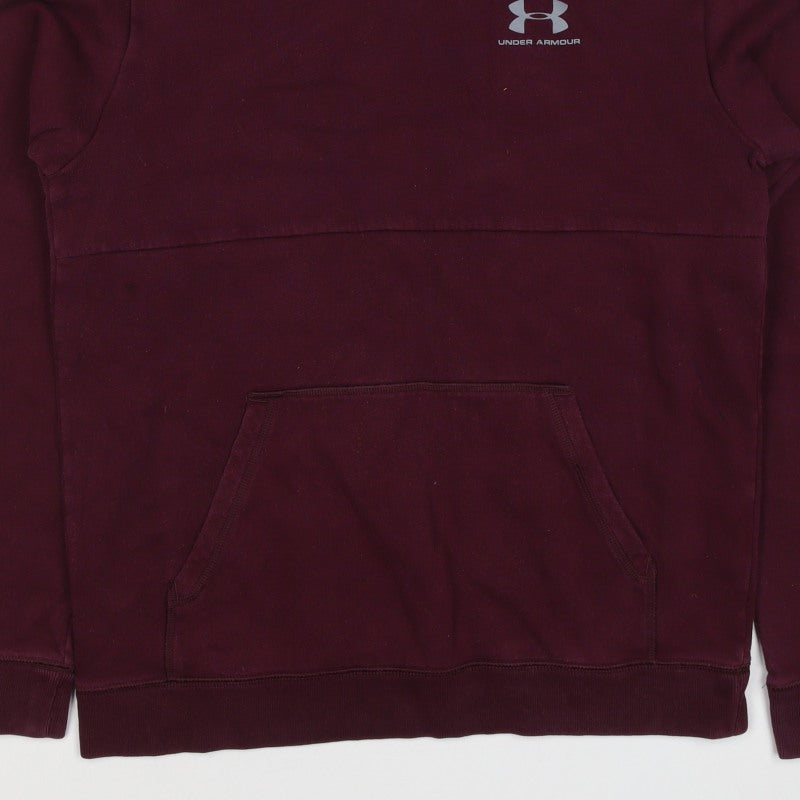 Under Armour Boys Purple XL ColdGear Logo Pullover Hoodie