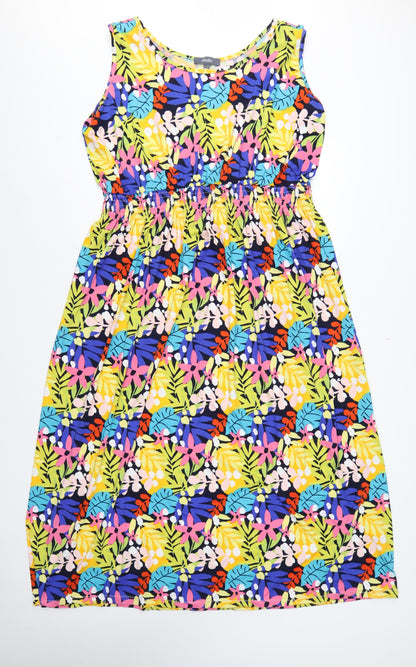 Studio Women’s Multicoloured Floral Midi A-Line Dress Size 24