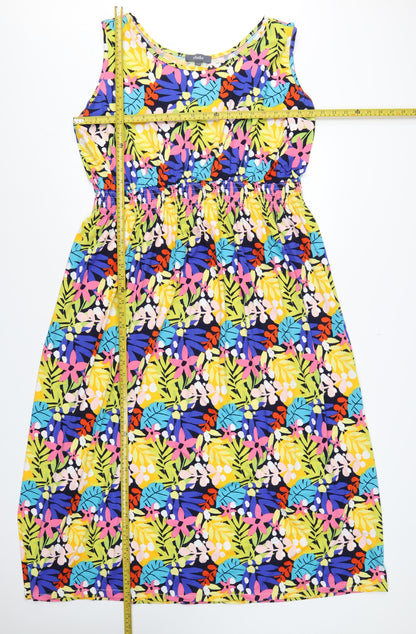 Studio Women’s Multicoloured Floral Midi A-Line Dress Size 24