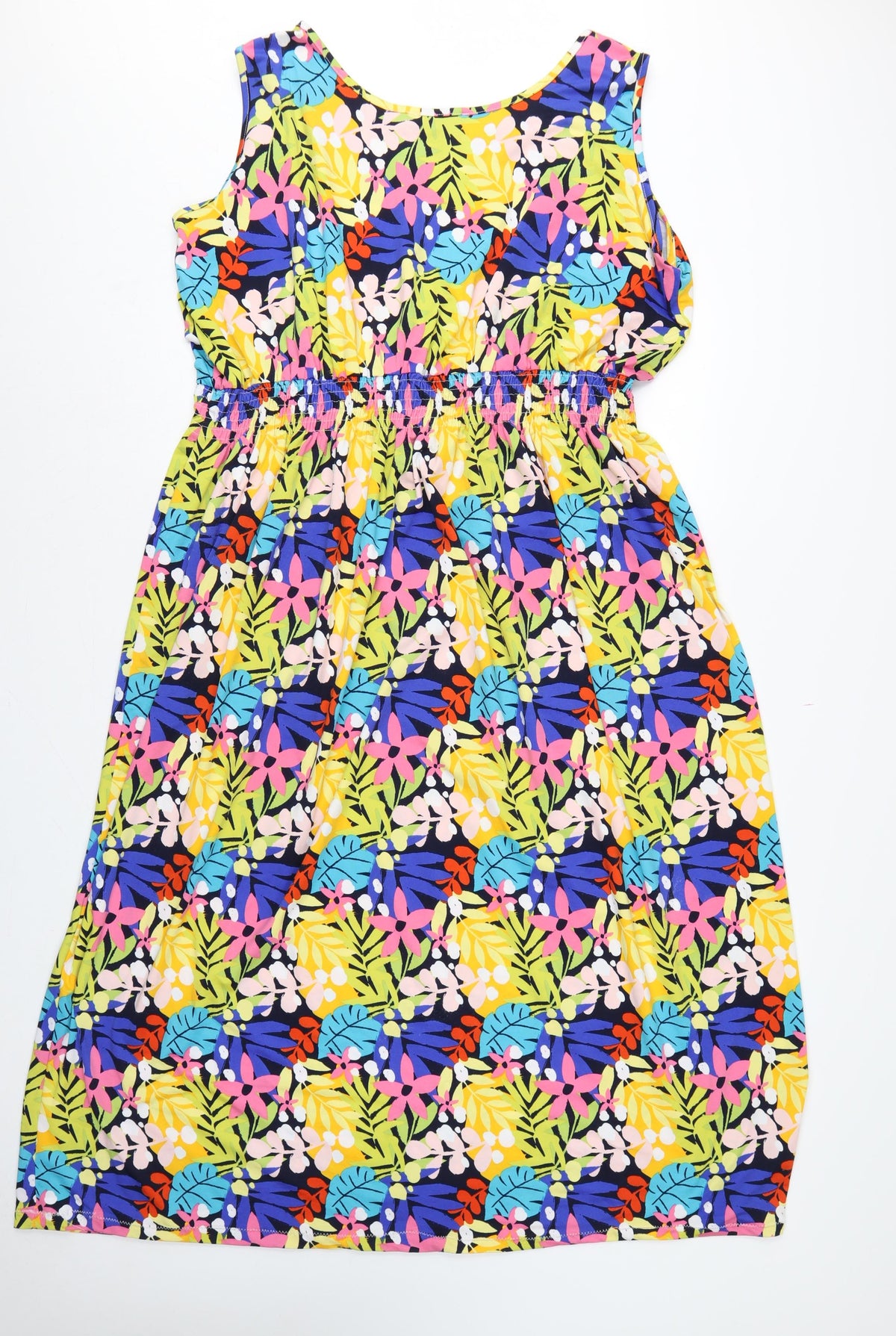 Studio Women’s Multicoloured Floral Midi A-Line Dress Size 24