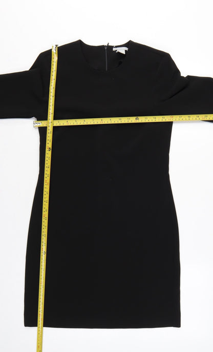H&M Women Black UK 6 Sheath Dress Rhinestone Bell Cuffs Formal