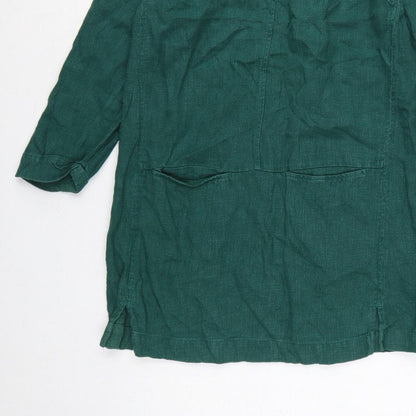 Seasalt Cornwall Women’s Green UK 10 Shift Tunic Dress Ramie Cotton