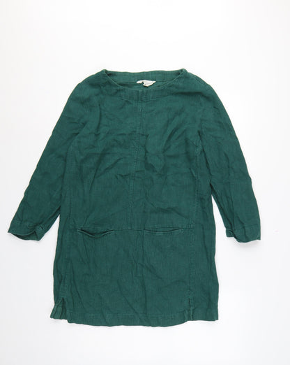 Seasalt Cornwall Women’s Green UK 10 Shift Tunic Dress Ramie Cotton