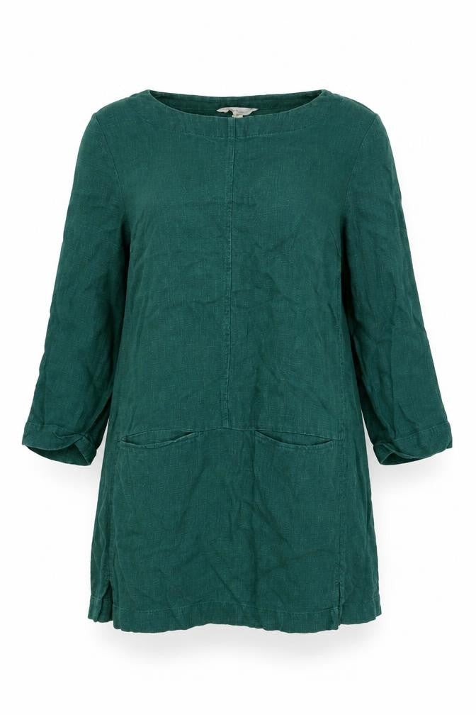 Seasalt Cornwall Women’s Green UK 10 Shift Tunic Dress Ramie Cotton