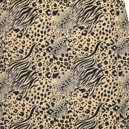 Very Women Beige Animal Print Shift Dress UK 24 Sleeveless V-Neck