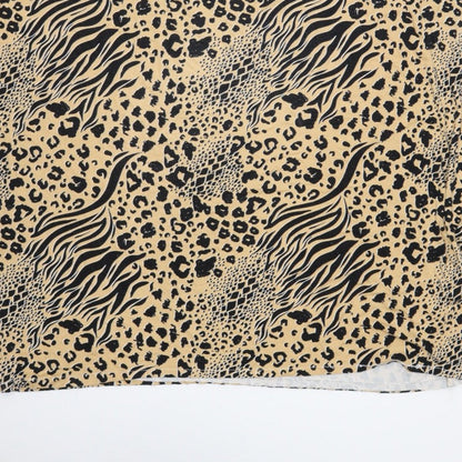 Very Women Beige Animal Print Shift Dress UK 24 Sleeveless V-Neck