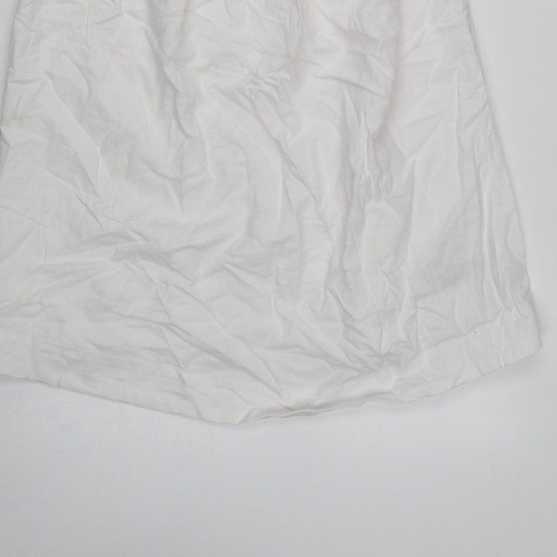 Marks and Spencer Women White Size 8 A-Line Puff Sleeve Dress
