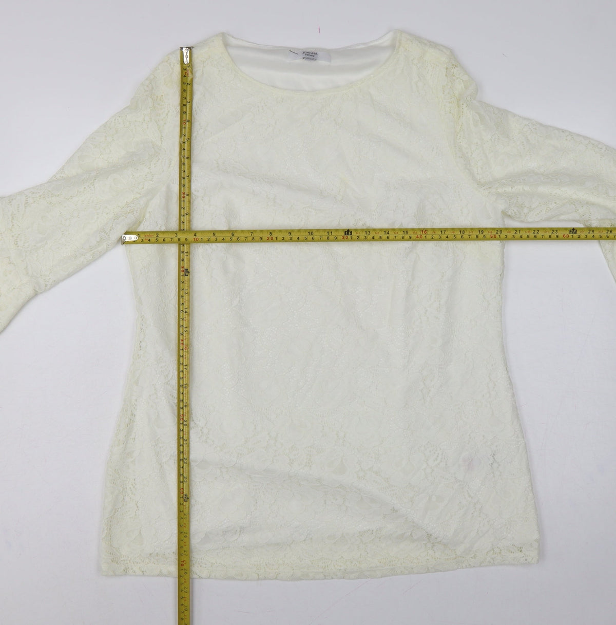Joanna Hope Women Ivory UK 18 Floral Lace Bell Sleeve Lined Blouse