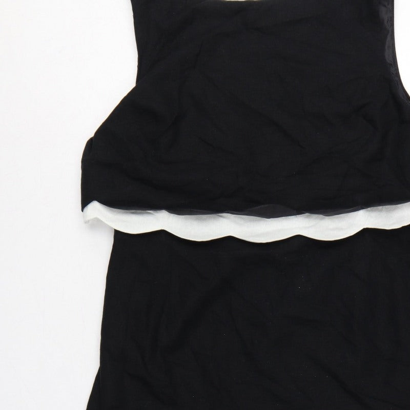 The Collection Debenhams Women Black White UK 18 Shift Dress Layered