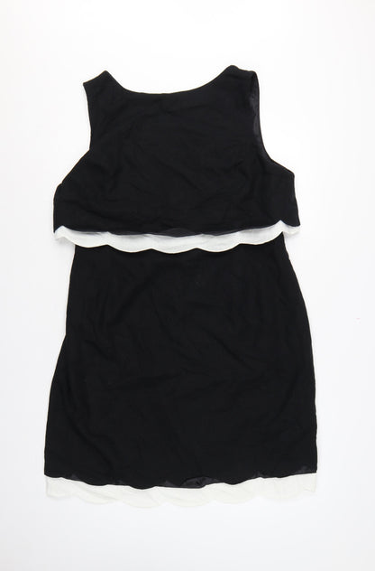 The Collection Debenhams Women Black White UK 18 Shift Dress Layered