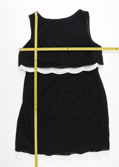 The Collection Debenhams Women Black White UK 18 Shift Dress Layered