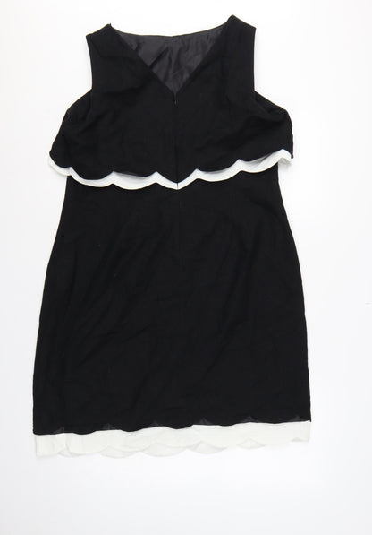 The Collection Debenhams Women Black White UK 18 Shift Dress Layered