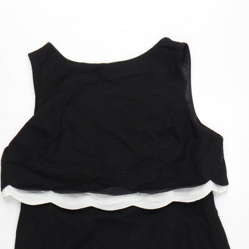 The Collection Debenhams Women Black White UK 18 Shift Dress Layered