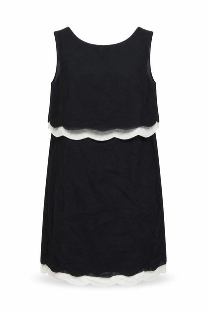 The Collection Debenhams Women Black White UK 18 Shift Dress Layered