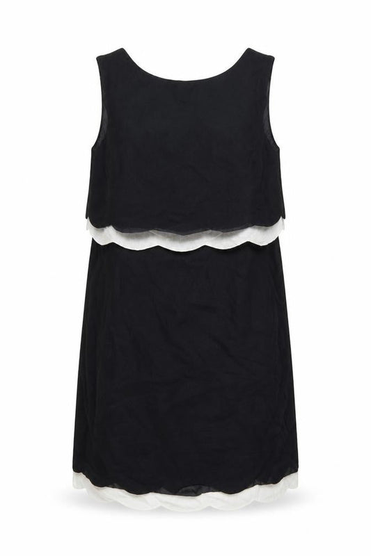 The Collection Debenhams Women Black White UK 18 Shift Dress Layered