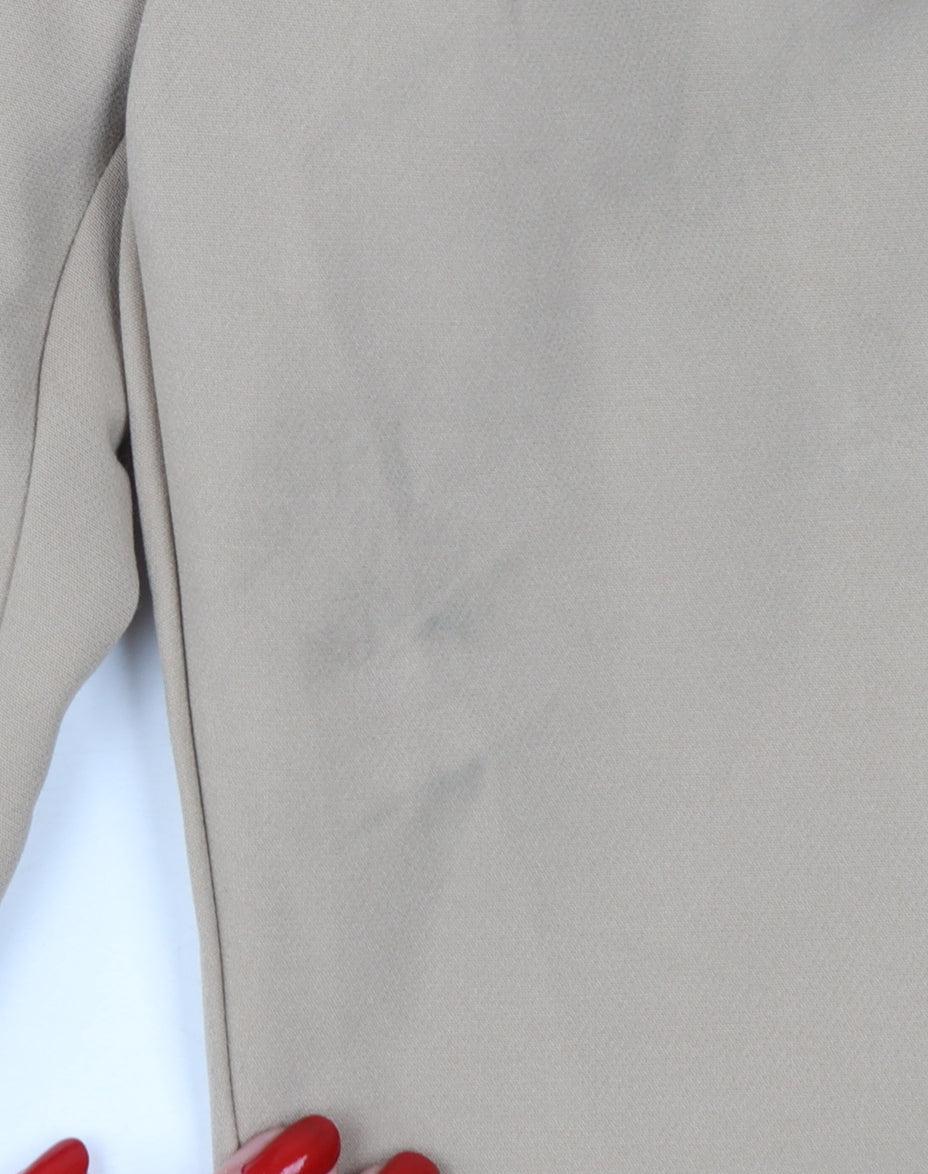 Marks & Spencer Women Beige Size 22 Regular Tapered Smart Trousers